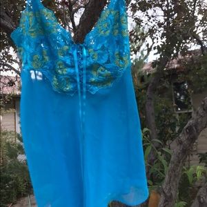 sexy lace flowered lingerie slip dress top